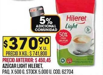 Coto Azúcar light hileret oferta
