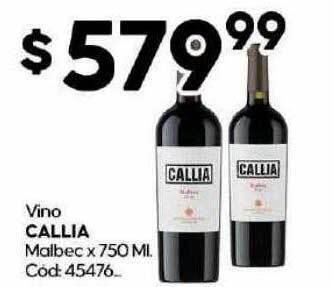 Diarco Vino callia malbec oferta