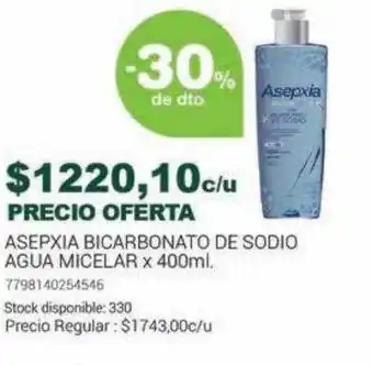 Asepxia bicarbonato de sodio agua micelar