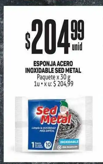 Makro Esponja acero inoxidable sed metal oferta