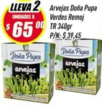 Supermercados Comodin Doña Pupa Arvejas Verdes Remoj TR 340gr oferta