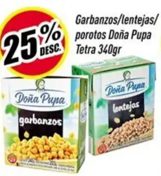 Doña Pupa Garbanzos/lentejas porotos Tetra 340gr