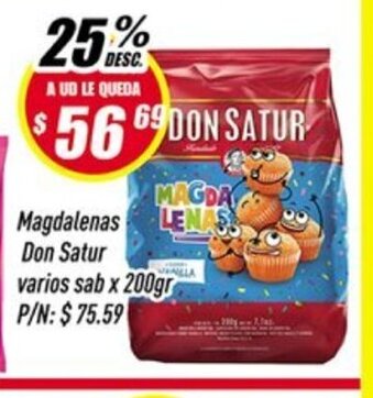 Supermercados Comodin Don Satur Magdalenas varios sab 200gr oferta