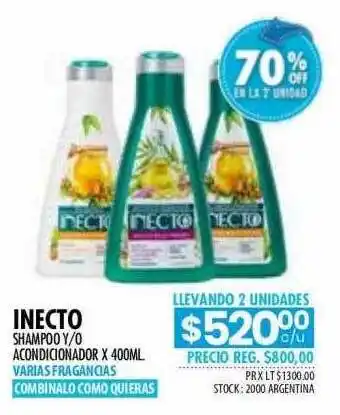 Pigmento Inecto shampoo y-o acondicionador oferta