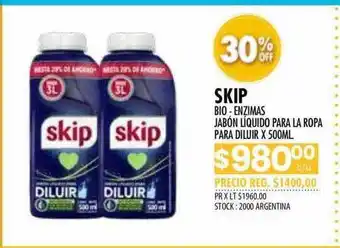 Pigmento Skip bio enzimas jabón liquido para la ropa para diluir oferta