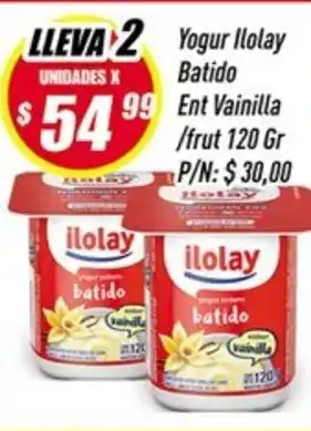 Supermercados Comodin Illolay Yogur Batido Ent Vainilla/frut 120gr oferta