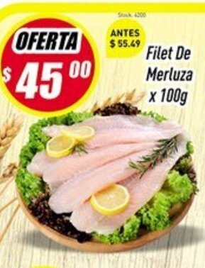 Supermercados Comodin Filet De Merluza x 100g oferta