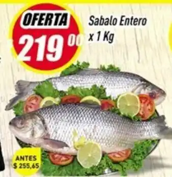 Supermercados Comodin Sabalo Entero 1kg oferta