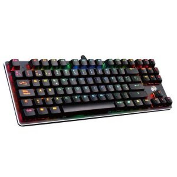 Frávega Teclado gamer game pro qwerty content español negro luz rgb oferta