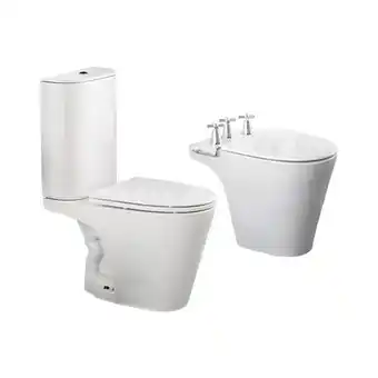 Merlino Juego marina ferrum 4 piezas inodoro largo, tapa, deposito, bidet oferta