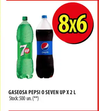 Punto Mayorista Pepsi o Seven Up Gaseosa x 2L oferta