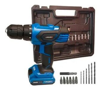 Frávega Taladro atornillador inalámbrico litio logus 15v + maletín oferta