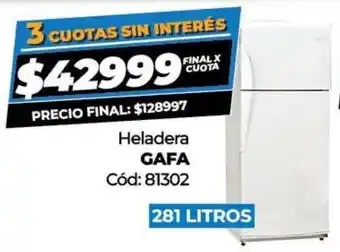 Diarco Heladera Gafa 282 litros oferta