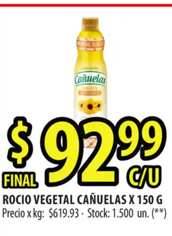 Punto Mayorista Cañuelas Rocio Vegetal x 150g oferta