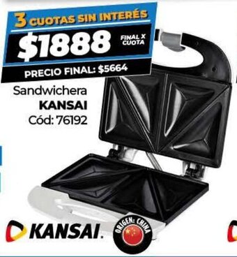Diarco Sandwichera Kansai oferta