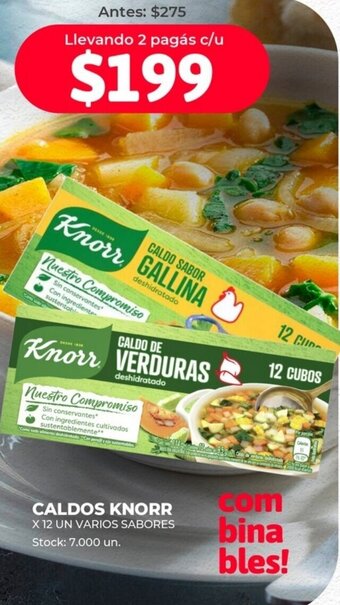 Supermercados Tadicor Caldos Knorr x 12 un. varios sabores oferta