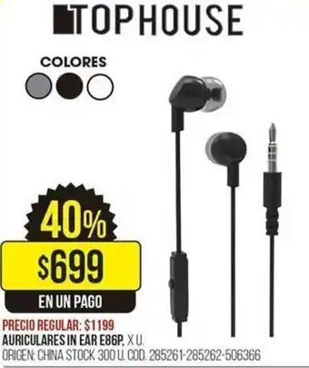 Coto Tophouse Auriculares in Ear oferta