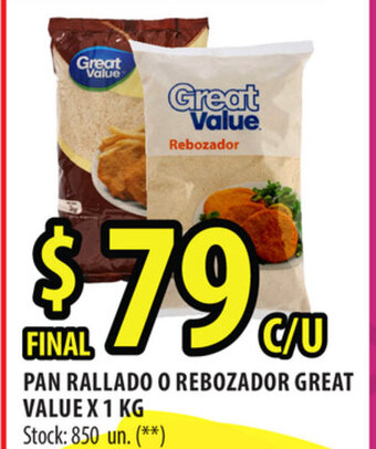 Punto Mayorista Great Value Pan Rallado O Rebozador x 1kg oferta