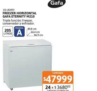 Cetrogar Freezer Horizontal Gafa Eternity M210 oferta
