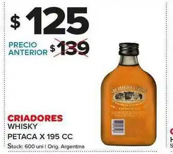 Carrefour Maxi Criadores Whisky Petaca x 195cc oferta