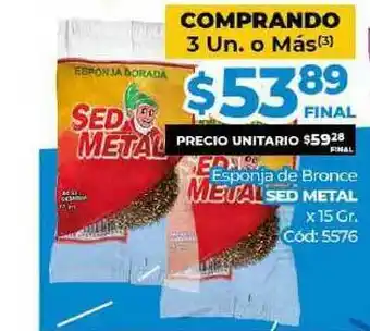 Diarco Esponja De Bronce Sed Metal x15 gr oferta