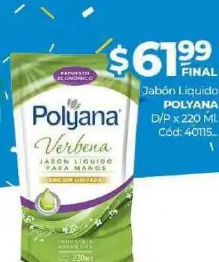 Diarco Polyana Jabón Liquido D-p x 220ml oferta