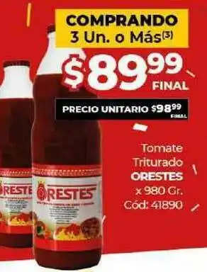 Diarco Orestes Tomate Triturado x 980cc oferta