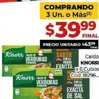 Diarco Caldo Knorr x 6 Cubos oferta