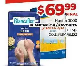 Diarco Harina 0000 Blancaflor Favorita x 1kg oferta