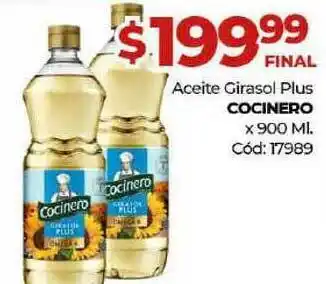 Diarco Cocinero Aceite Girasol Plus x 900ml oferta