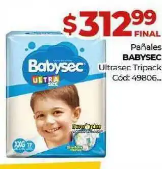 Diarco Babysec Pañales Ultrasec Tripack oferta