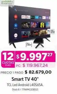 Blancoamor Smart tv 40 oferta