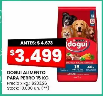 Changomas Dogui alimento para perro 15 kg. oferta