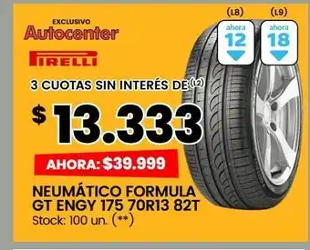 Changomas Neumático formula gt engy 175 70r13 82t oferta