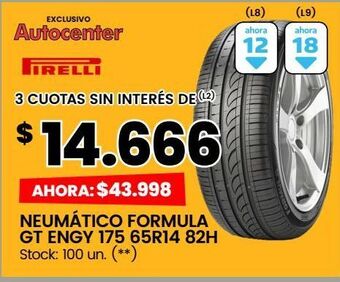 Changomas Neumático formula gt engy 175 65r14 82h oferta