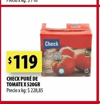 Punto Mayorista Check puré de tomate x 520gr oferta