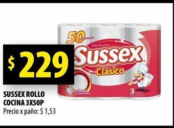 Punto Mayorista Sussex rollo cocina 3x50p oferta