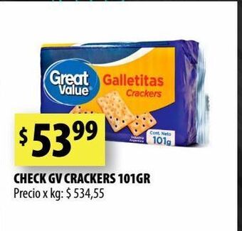 Punto Mayorista Check gv crackers 101gr oferta
