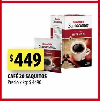 Punto Mayorista Café 20 saquitos oferta