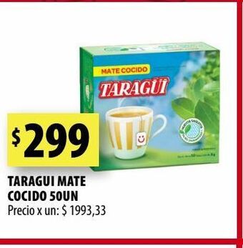 Punto Mayorista Taragui mate cocido 50un oferta