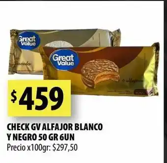 Punto Mayorista Check gv alfajor blanco y negro 50 gr 6un oferta