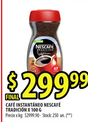 Punto Mayorista Nescafè Cafè Instantàneo Tradición x 100g oferta
