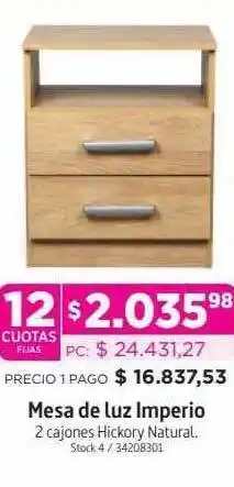 Blancoamor Mesa de luz imperio oferta