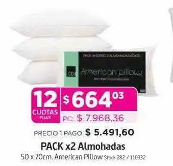 Blancoamor Pack x2 almohadas oferta