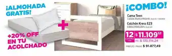 Blancoamor Cama teen colchón kress e23 oferta