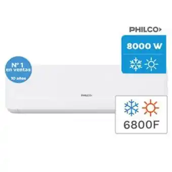 Frávega Aire acondicionado split frio/calor philco phs80ha4an 6800f 8000w oferta