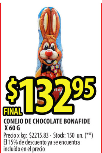 Bonafide Conejo de Chocolate x 60g