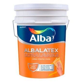 Sodimac Pintura látex de interior blanco mate ultralavable 20 l - alba oferta