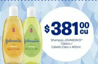 Supermercados DIA Johnson's Shampoo Classico/ Cabello Claro x 400ml oferta
