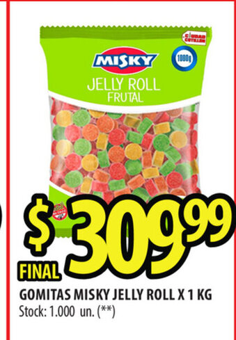 Punto Mayorista Misky Jelly Roll Gomitas x 1kg oferta